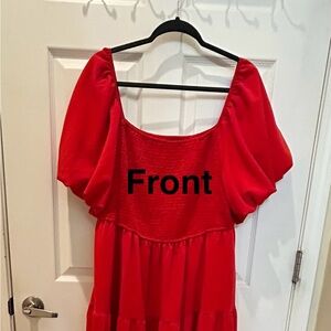 SHEIN Curve: 2XL Red Dress